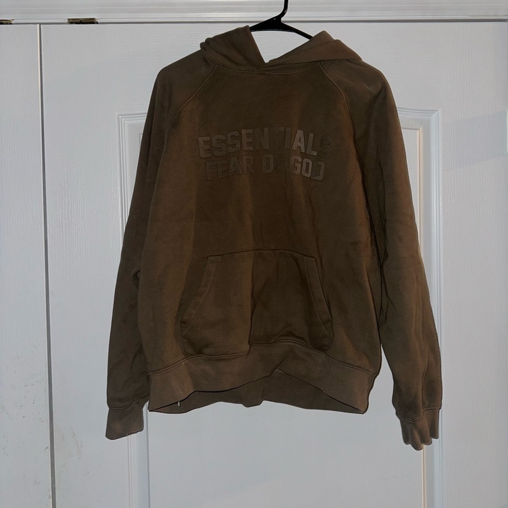 Essentials Fear of God Brown Hoodie Size Medium Great Condition